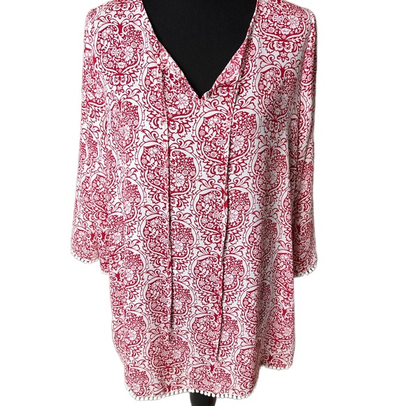 Crescent Pom Pom Fringe Tunic - Picture 1 of 5
